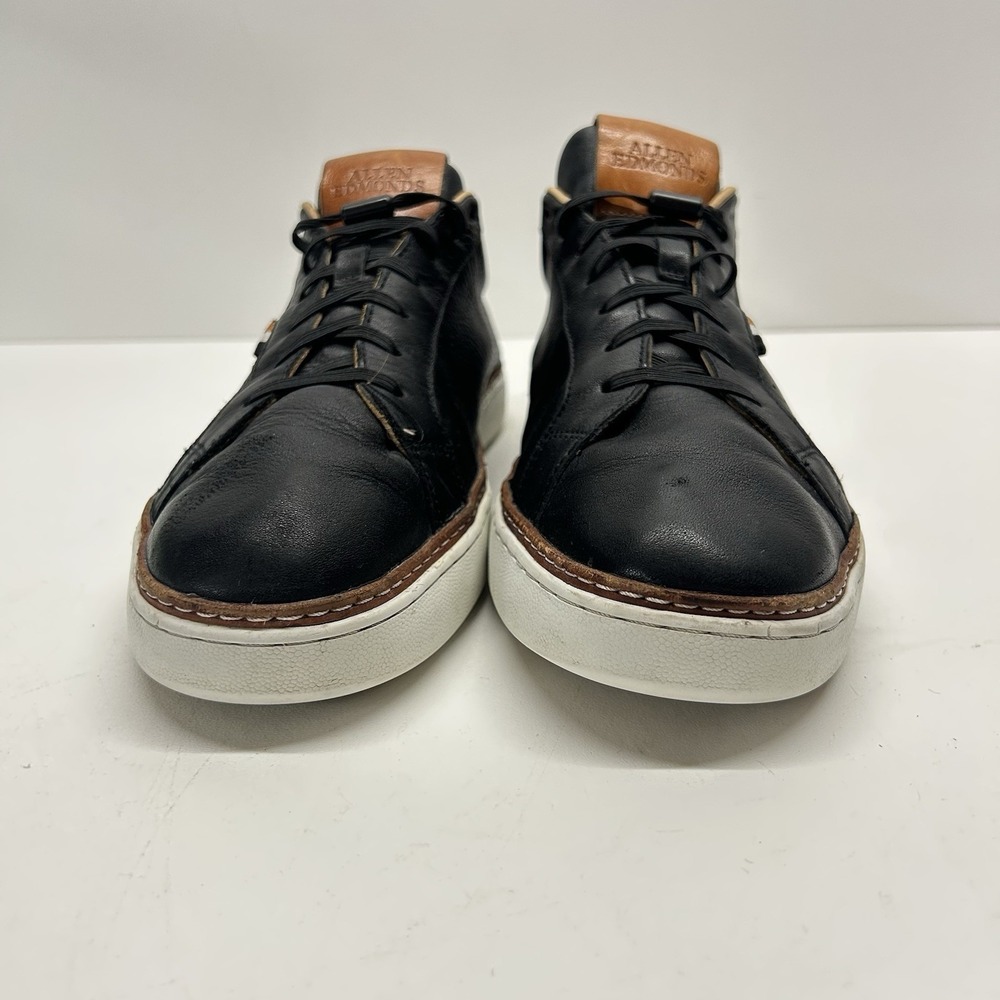 Allen Edmonds Port Washington Black Leather Sneakers Mens 11 D Casual Luxury - Picture 5 of 13